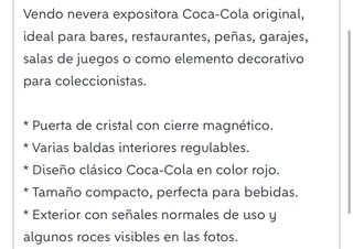 Nevera Bar Cristal Coca-Cola