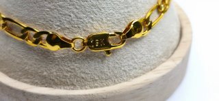 Pulsera eslabón grueso chapado oro 18kl