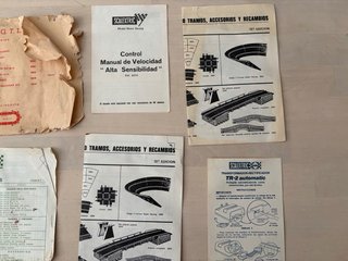 Manuales instrucciones  Scalextric Antiguos slot