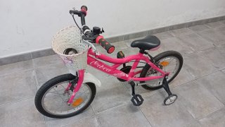 Bicicleta Orbea niña rosa con ruedines