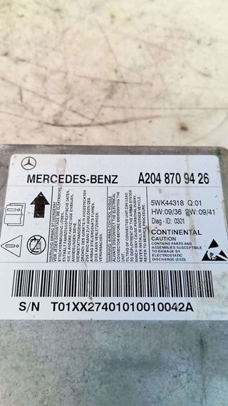 Mercedes-benz 238640 centralita airbag a2048709426
