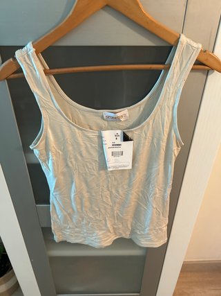 Camiseta tirantes Scudetto beige talla M