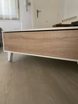 Mesa de salón elevable con almacenamiento