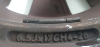 Citroen 341161 llanta 6.5jx17ch4 26 c4 coupe 1.6