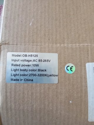 Lámpara exterior led negra metal nueva