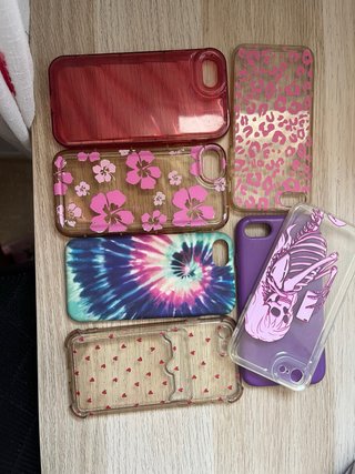 Set 7 fundas rosas para móvil  Medida iphone 8