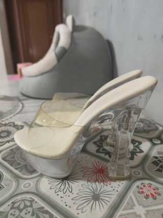 Zapatos tacón transparente talla 37