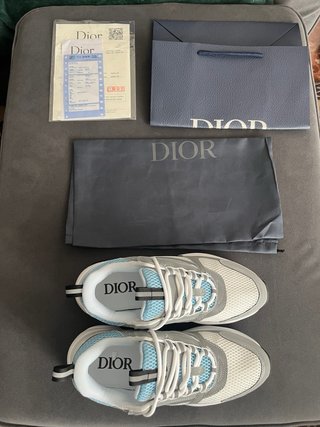 Zapatillas Dior B22 Azul y Gris