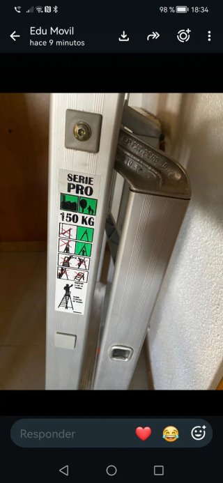 Escalera de aluminio plegable