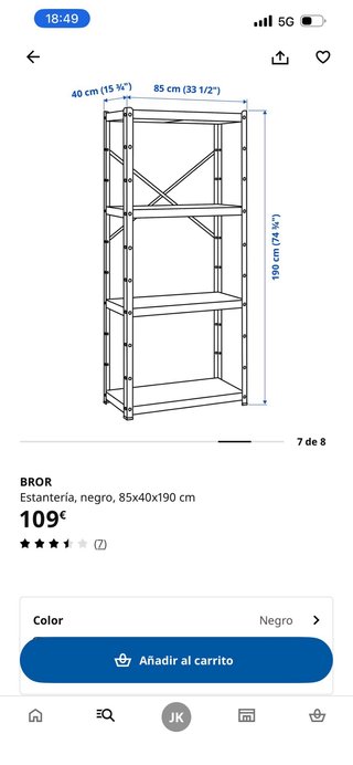 Estantería Ikea BROR Blanca