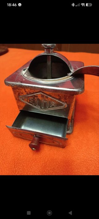Molinillo café antiguo Elma metal