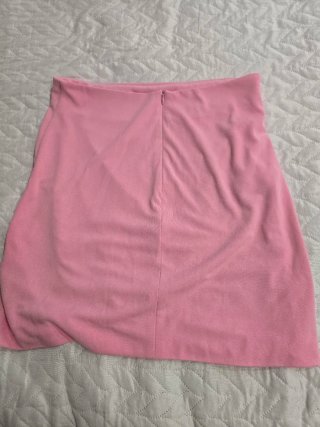 Falda Zara rosa drapeada