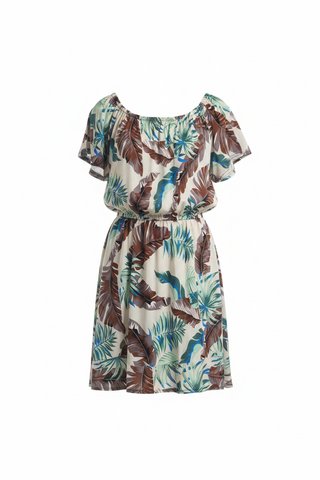 Vestido estampado tropical