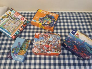 Lote Juguetes Lego, Vías Madera, Puzzles