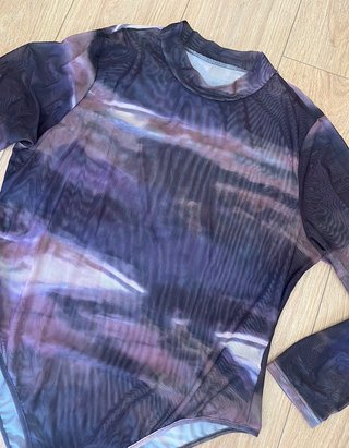Body transparente Tie-Dye Marrón