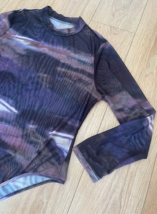 Body transparente Tie-Dye Marrón