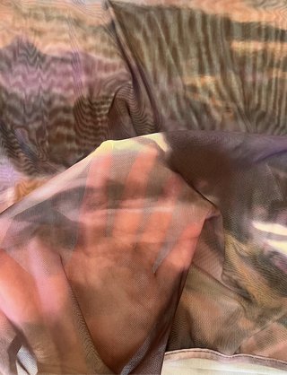 Body transparente Tie-Dye Marrón