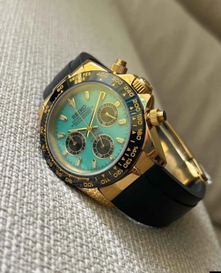 Reloj Seiko Mod Daytona Alcaraz dorado y turquesa