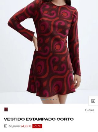 Vestido Mango estampado