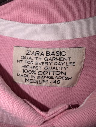 Polo Zara Rosa Talla M