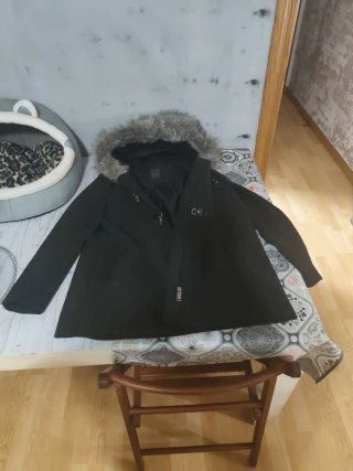 Parka Primark gris talla 40