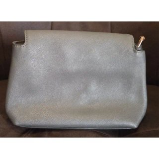 Bolso bandolera DKNY plateado piel