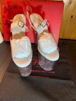 Sandalias Pole Dance Transparentes Talla 40