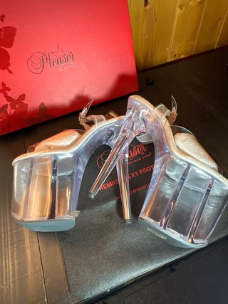 Sandalias Pole Dance Transparentes Talla 40