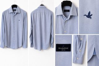 Camicia uomo Brooksfield azzurra