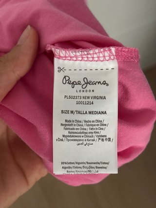 Camiseta Pepe Jeans rosa talla M