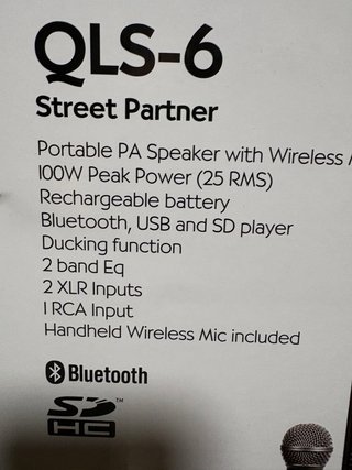 OQAN QLS-6 Altavoz Portátil Bluetooth USB SD Micró