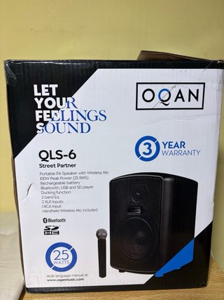 OQAN QLS-6 Altavoz Portátil Bluetooth USB SD Micró
