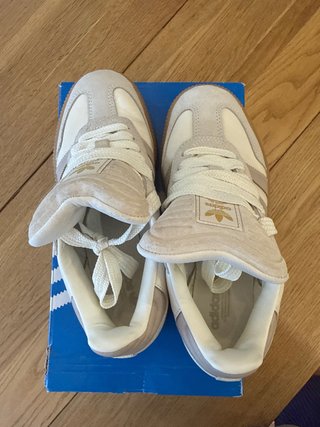 Adidas Samba J Talla 38 Beige/Blanco