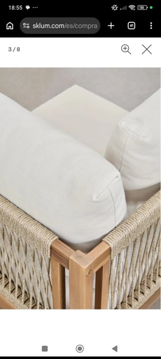Conjunto de jardín Sklum madera de acacia