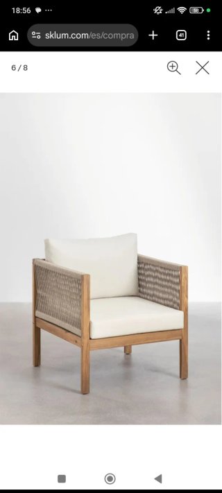 Conjunto de jardín Sklum madera de acacia