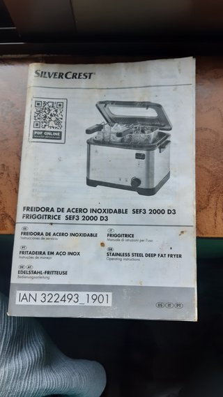 Freidora Silvercrest Acero Inox. 2 Cestas