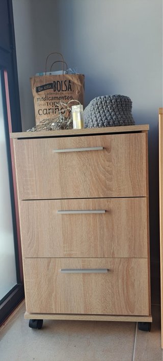 Cajonera mesa ordenador madera