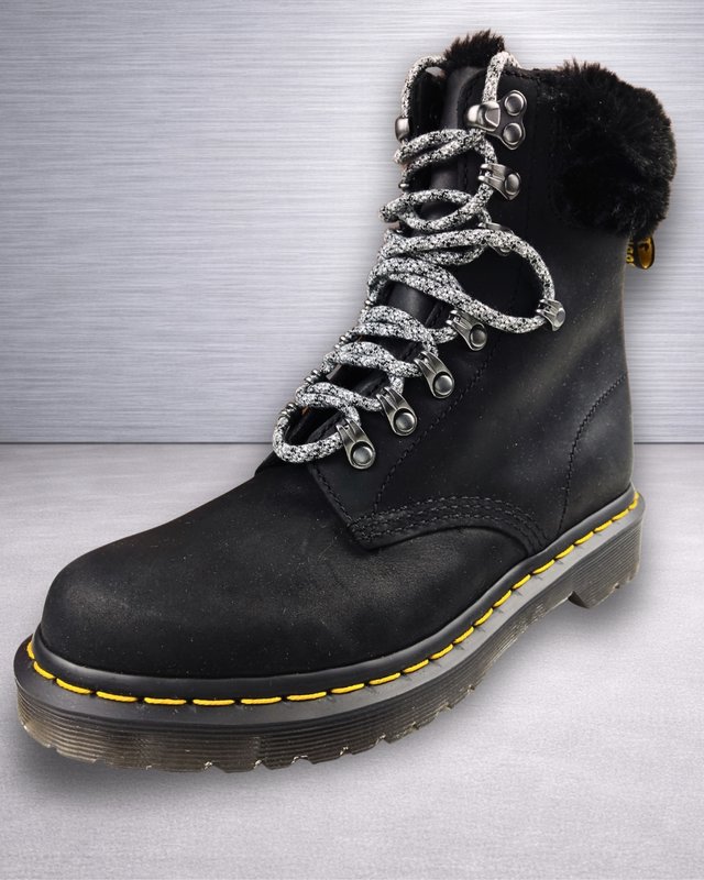 Dr. Martens 1460 Serena Collar Fur 38 Negro Nuevo