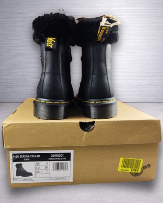 Dr. Martens 1460 Serena Collar Fur 38 Negro Nuevo