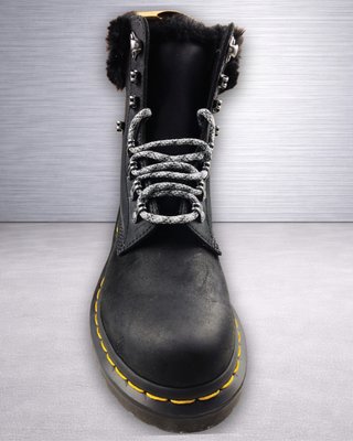 Dr. Martens 1460 Serena Collar Fur 38 Negro Nuevo