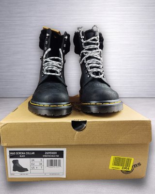 Dr. Martens 1460 Serena Collar Fur 38 Negro Nuevo