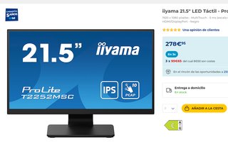 Monitor Táctil iiyama 21.5 ProLite T2252MSC