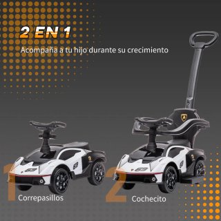 Coche Infantil Lamborghini Negra y Blanca