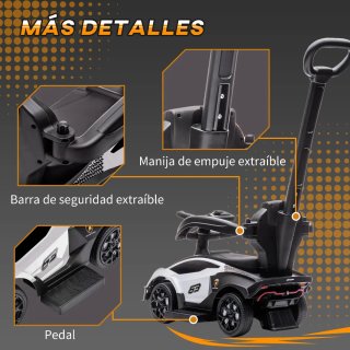 Coche Infantil Lamborghini Negra y Blanca