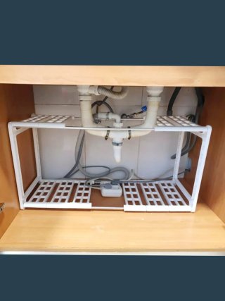 Organizzatore Estendibile per Lavandino Bianco