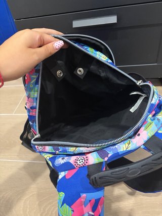 Mochila Totto floral azul