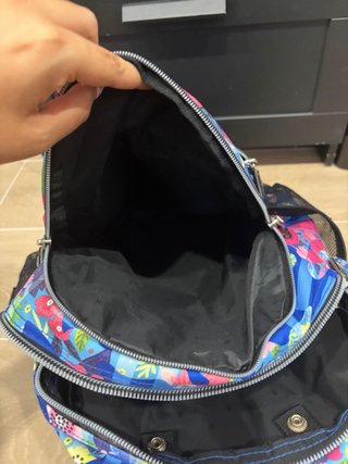 Mochila Totto floral azul