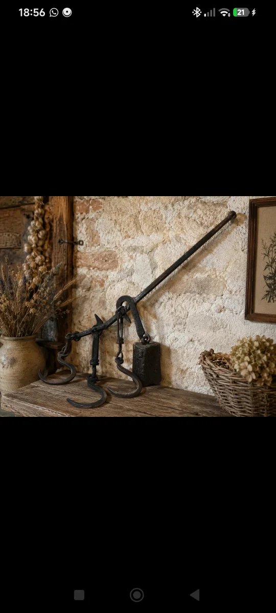 Balanza Romana Antigua Hierro Forjado