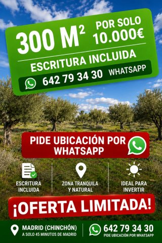 VENTA 300 M2 TERRENO RUSTICO