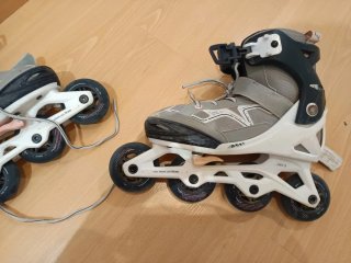 Patines en línea grises y negros Talla 35/38